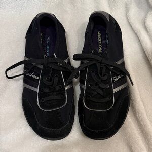 Skechers Black and Silver Athletic Shoes